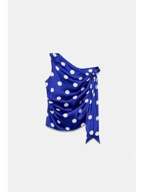 ZARA POLKA DOT BOW TOP